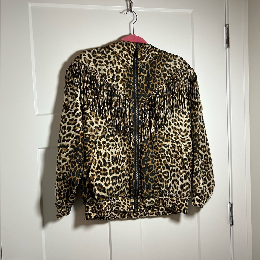 Vintage silk fringe jacket - medium/large